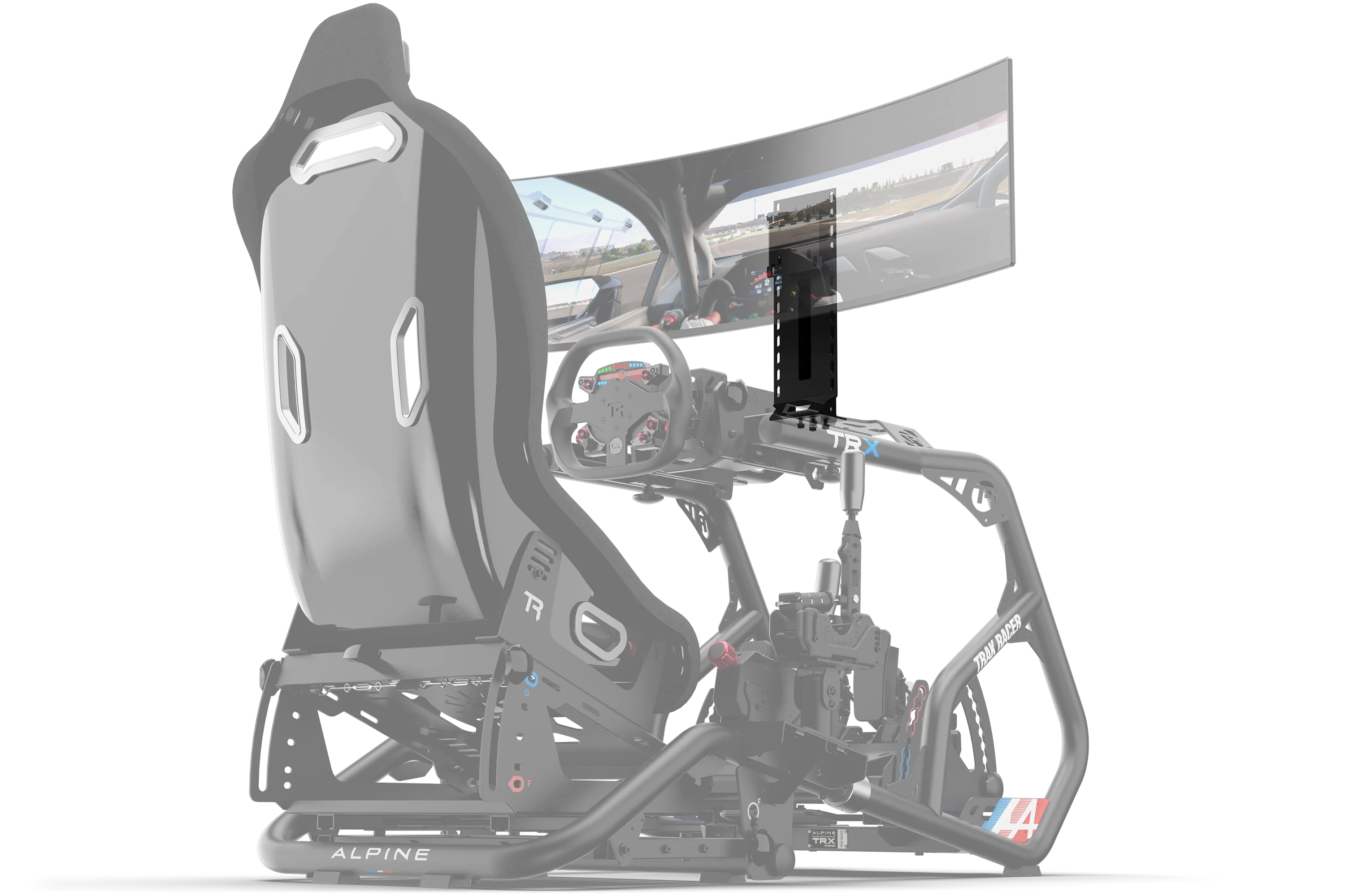 Integrated Single Monitor Stand for Trak Racer Alpine Racing TRX - Holds up to 70" - Image 3