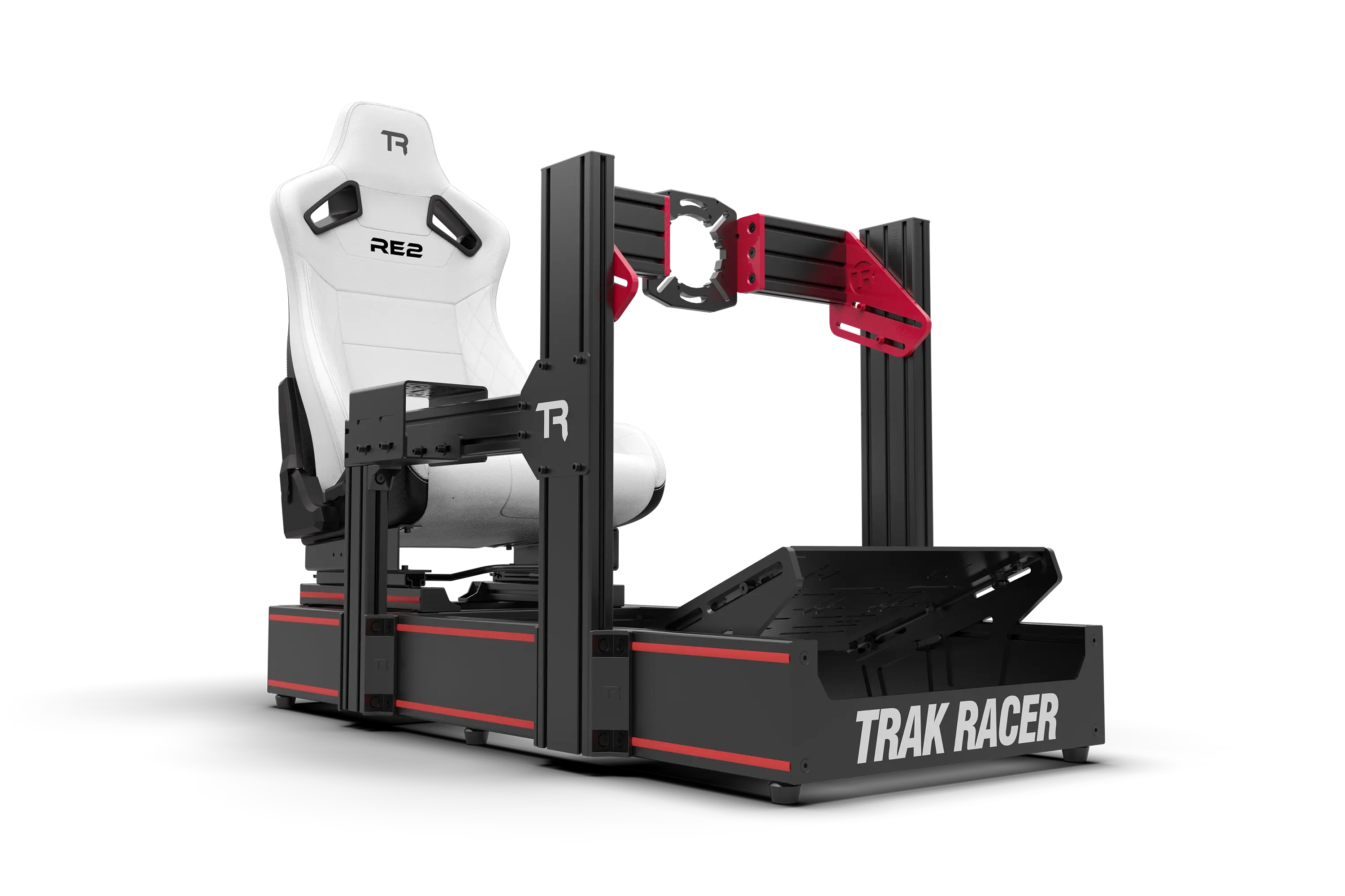 RE2 Dual-Lock Reclining Sim Racing Seat - White - Image 12