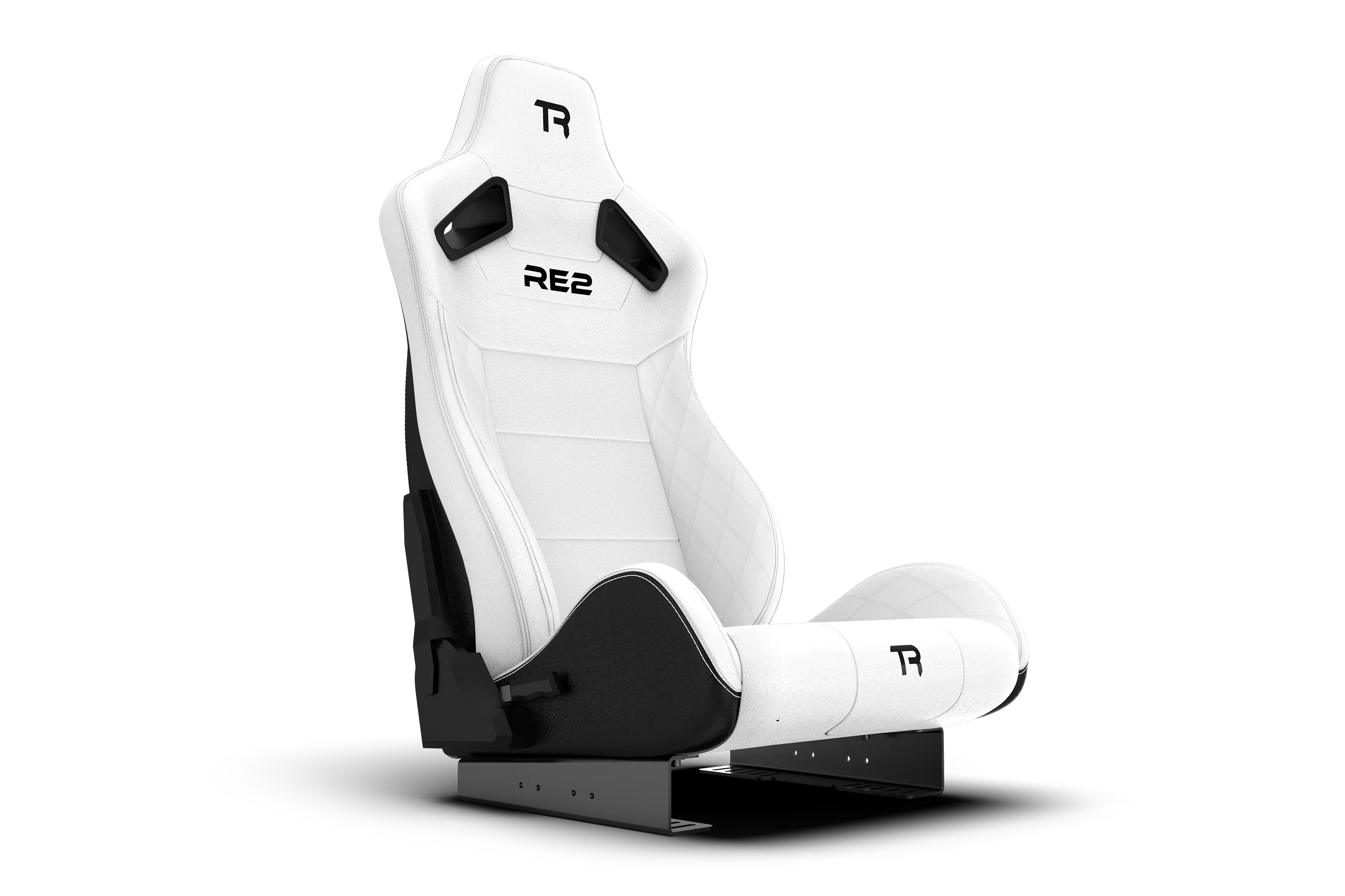 RE2 Dual-Lock Reclining Sim Racing Seat - White - Image 9